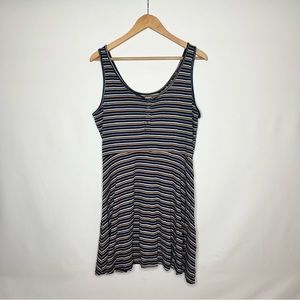 SO HORIZONTAL MIDI DRESS SLEEVELESS XL STRIPE